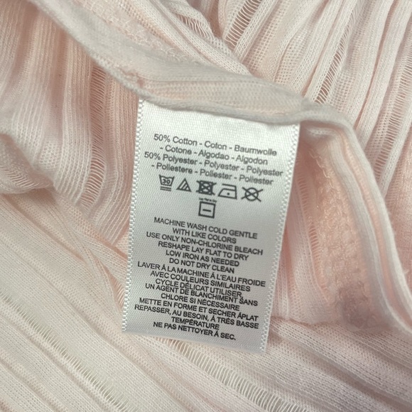 Free People We The Free Astoria Hacci Top in Light Pink Size Medium - Picture 7 of 8